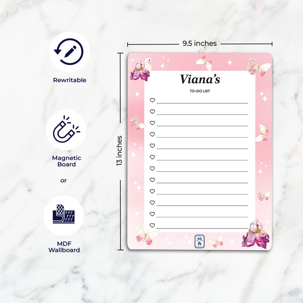 Butterfly Swan Blossom Kids To-Do List