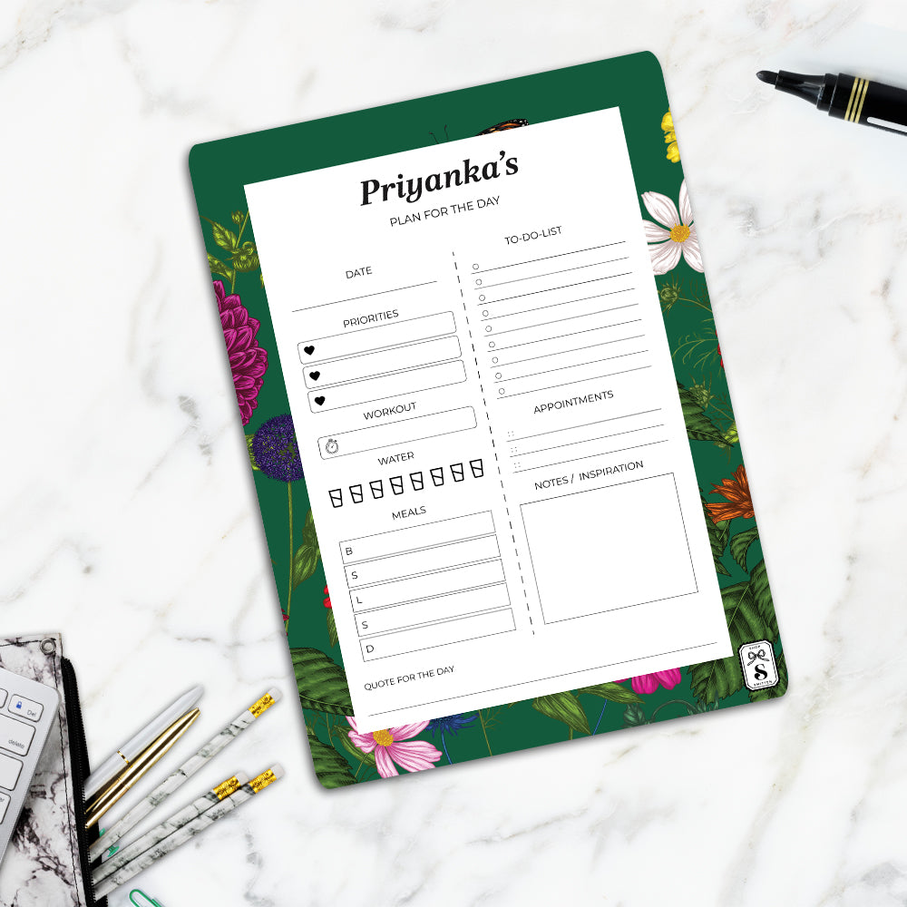 Floral Flutter Daily Planner