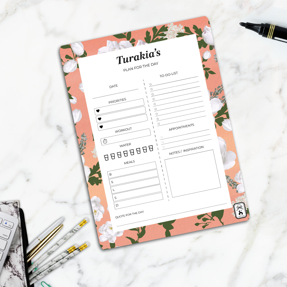 Peonies Daily Planner