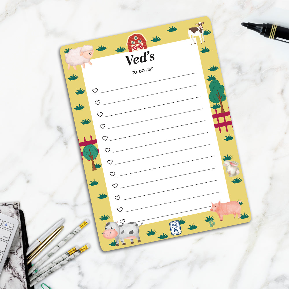 Farm Friends Kids To-Do List