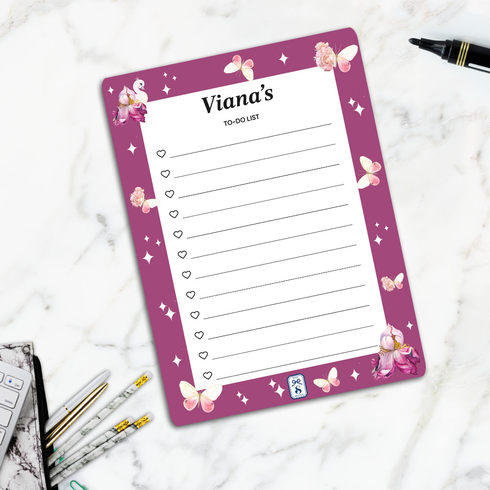 Butterfly Swan Blossom Kids To-Do List