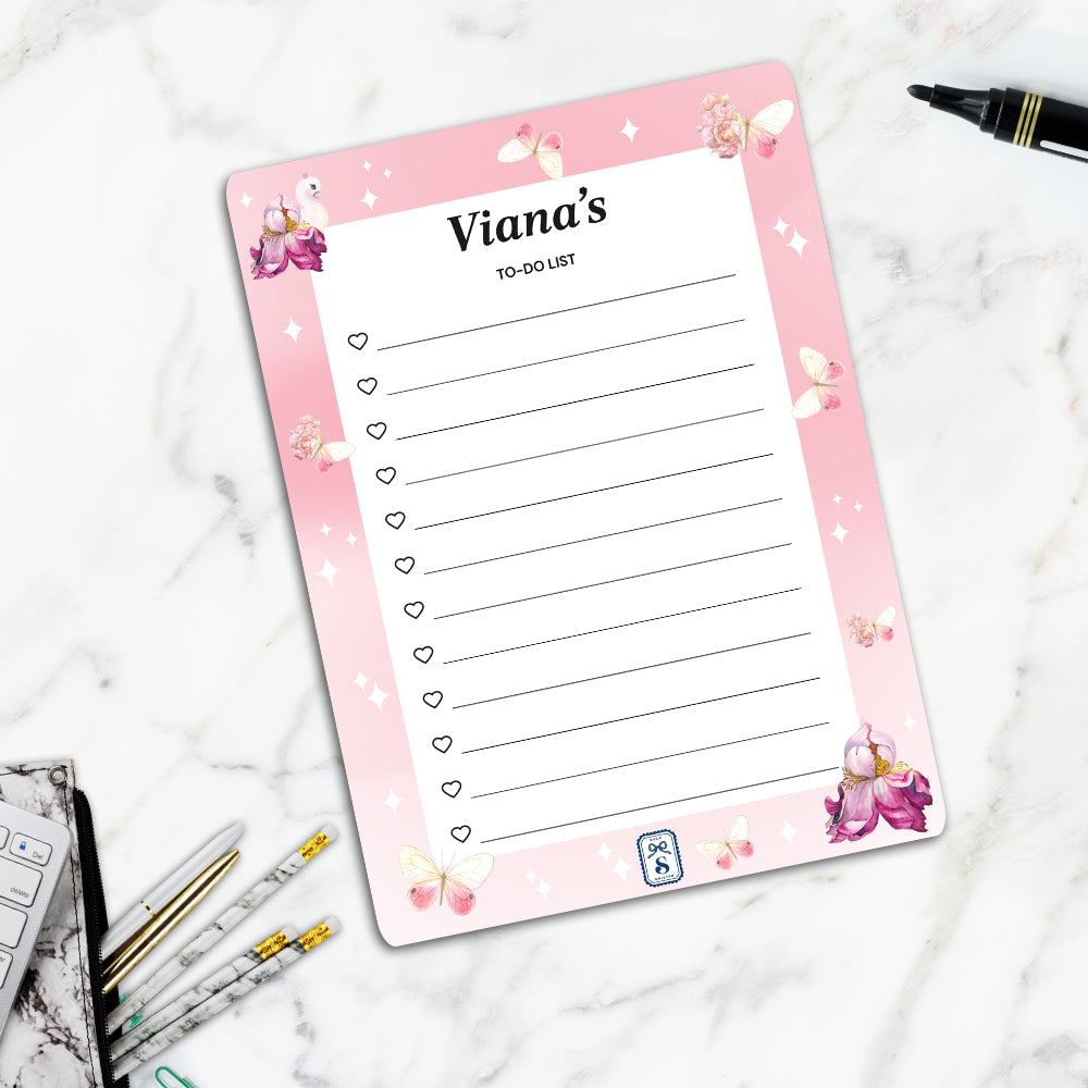 Butterfly Swan Blossom Kids To-Do List