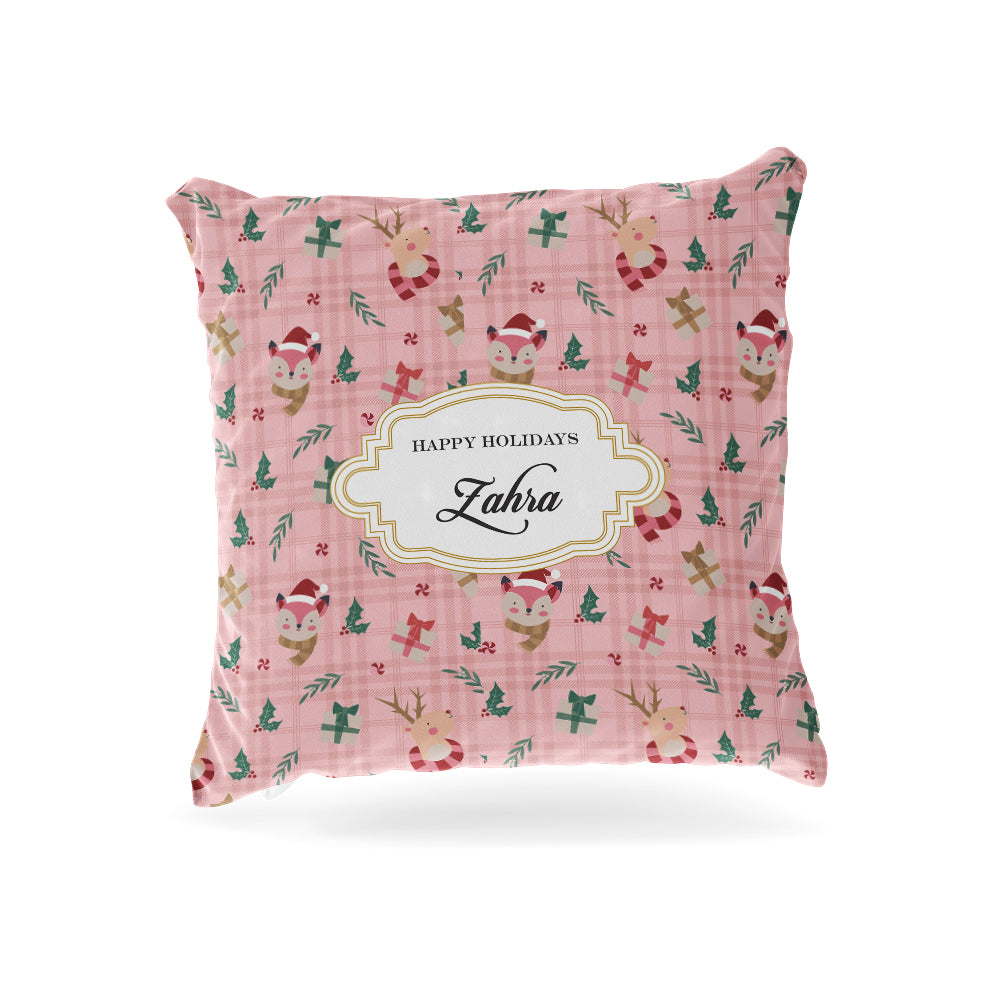 Merry Forest Friends Christmas Cushion Cover