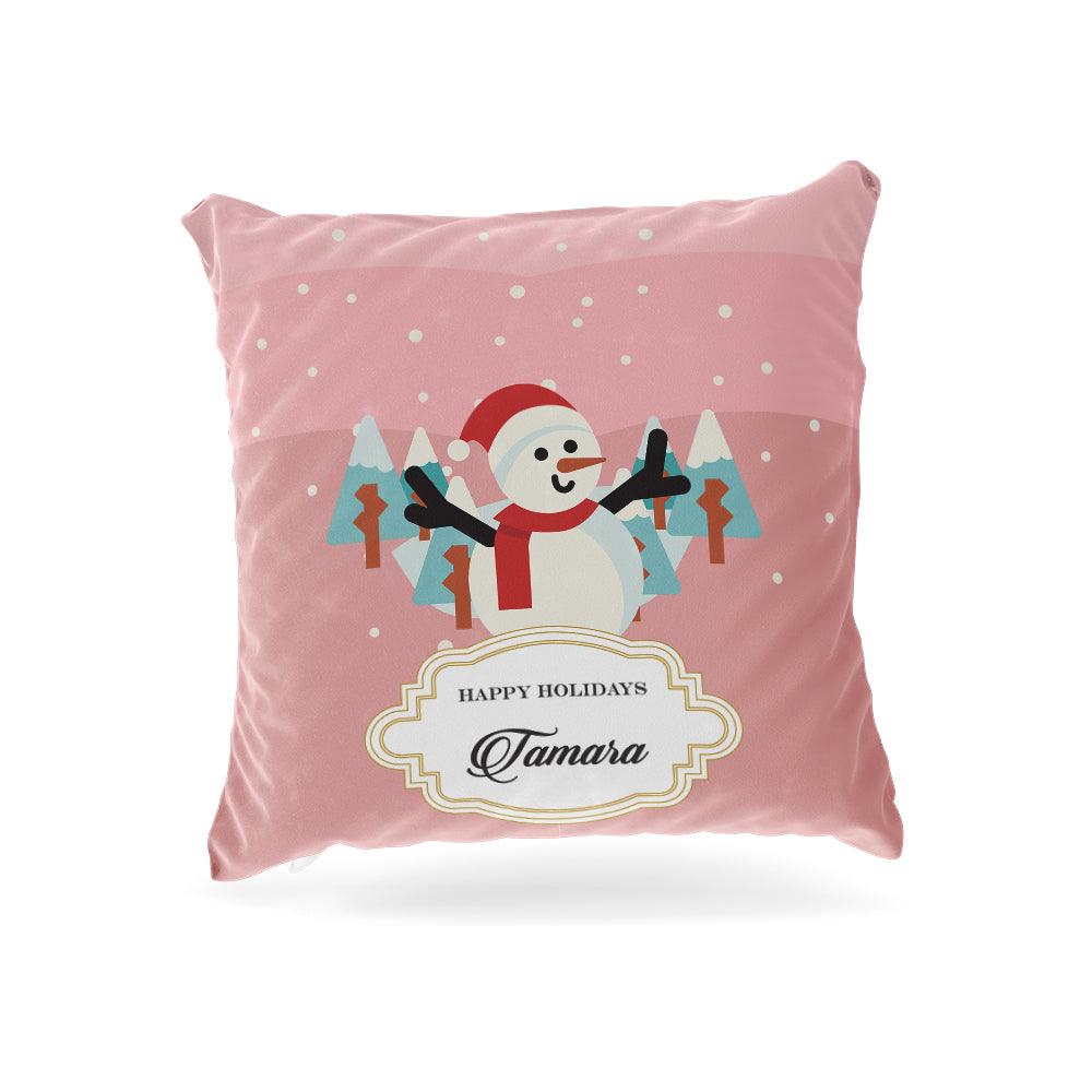 Merry Snowman Christmas Cushion Cover