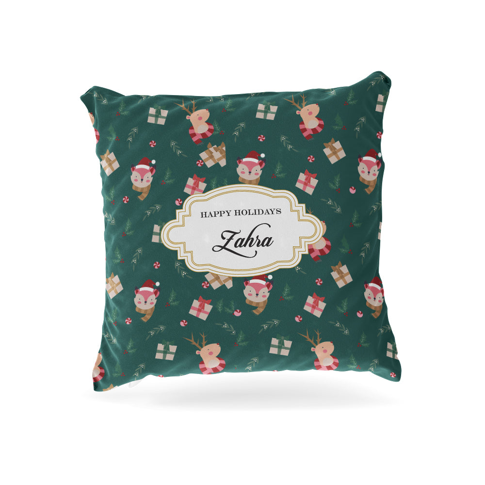 Merry Forest Friends Christmas Cushion Cover