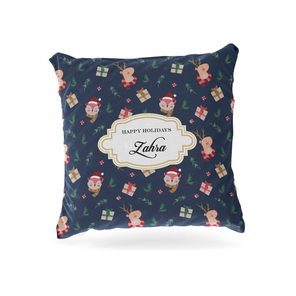 Merry Forest Friends Christmas Cushion Cover