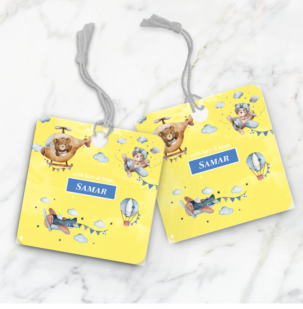 Teddy's Flight Gift Tag (kids)