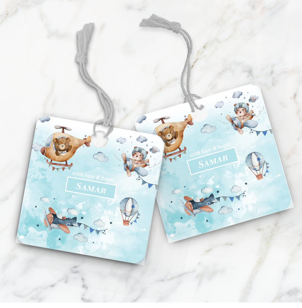 Teddy's Flight Gift Tag (kids)