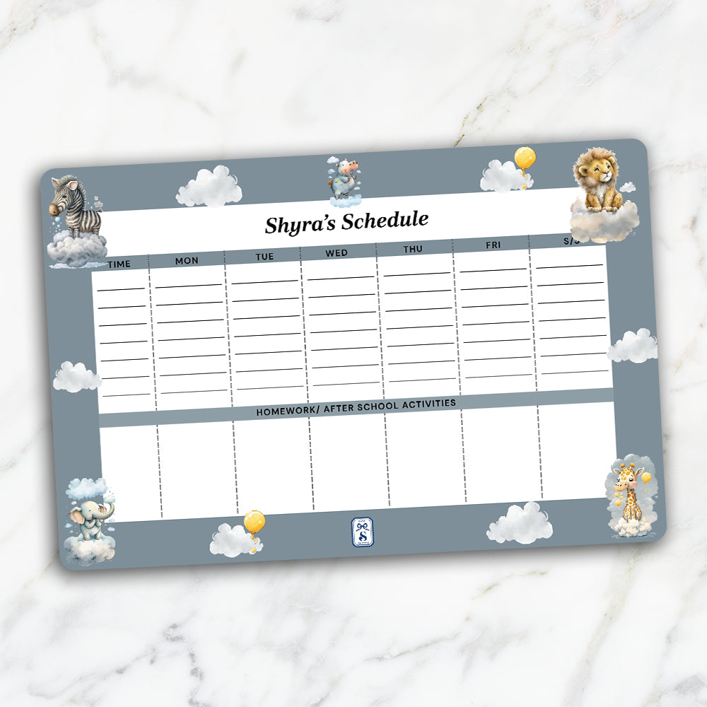 Lofty Animals Kids Schedule Planner