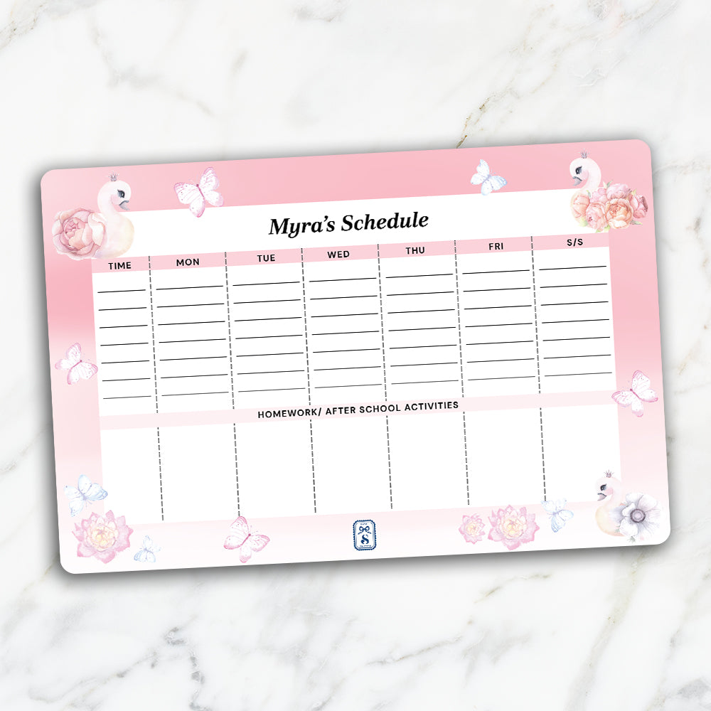 Swan Lake Garden Kids Schedule Planner