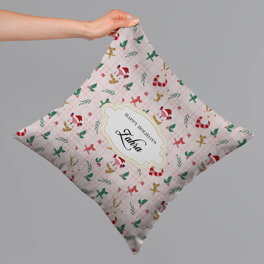 Merry Forest Friends Christmas Cushion Cover