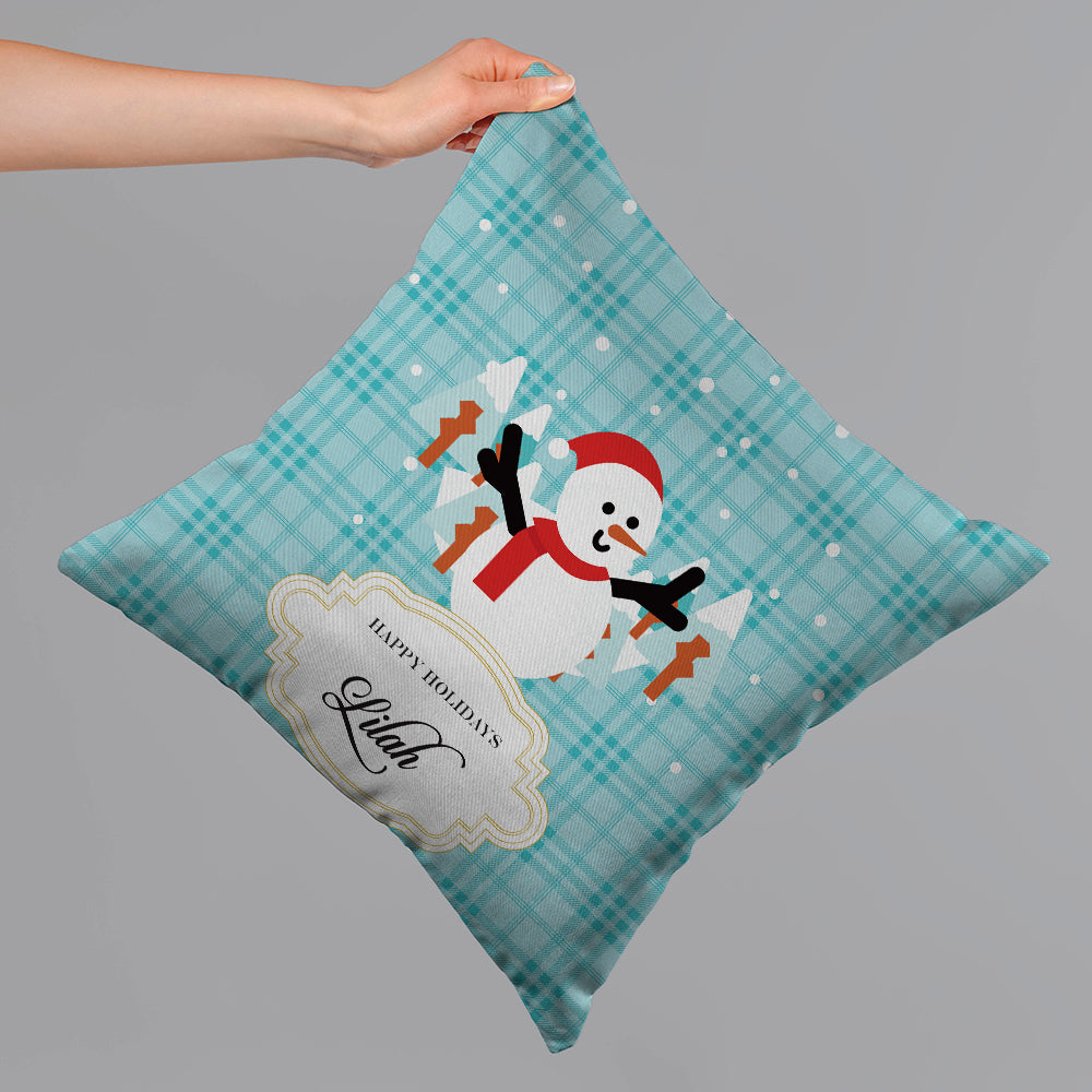 Merry Snowman Christmas Cushion Cover