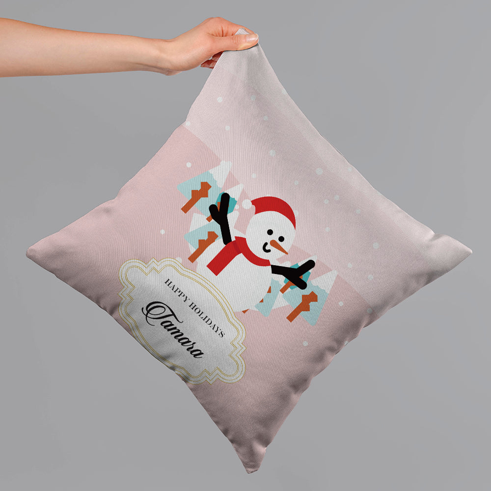Merry Snowman Christmas Cushion Cover