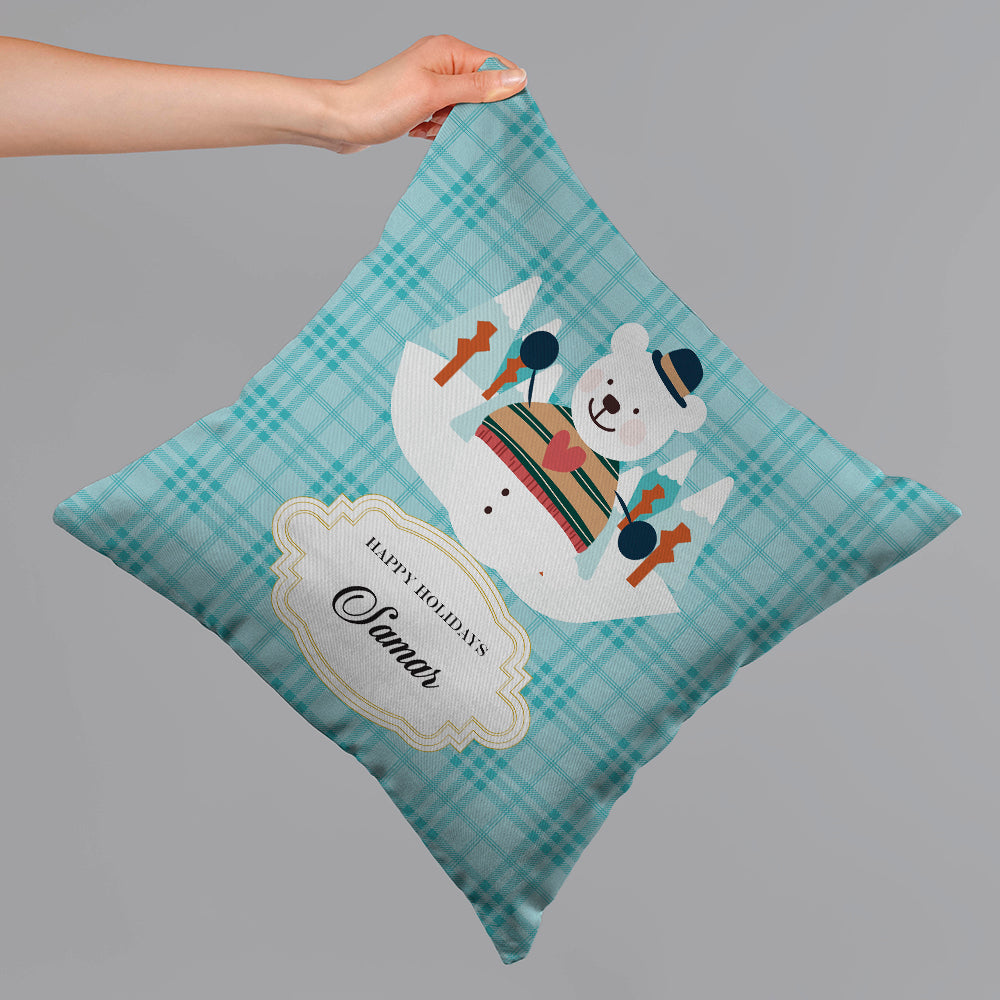 Mr. Snowy Christmas Cushion Cover
