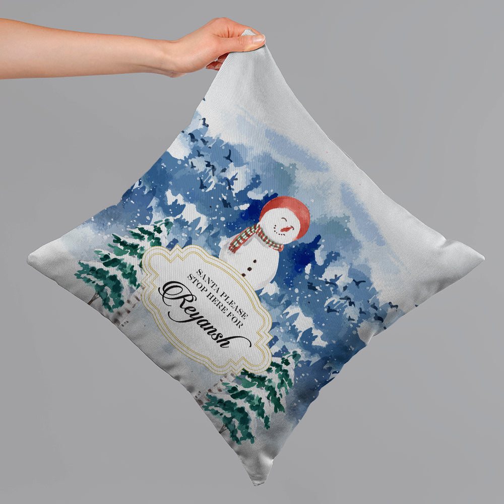 Snowman Land Christmas Cushion Cover