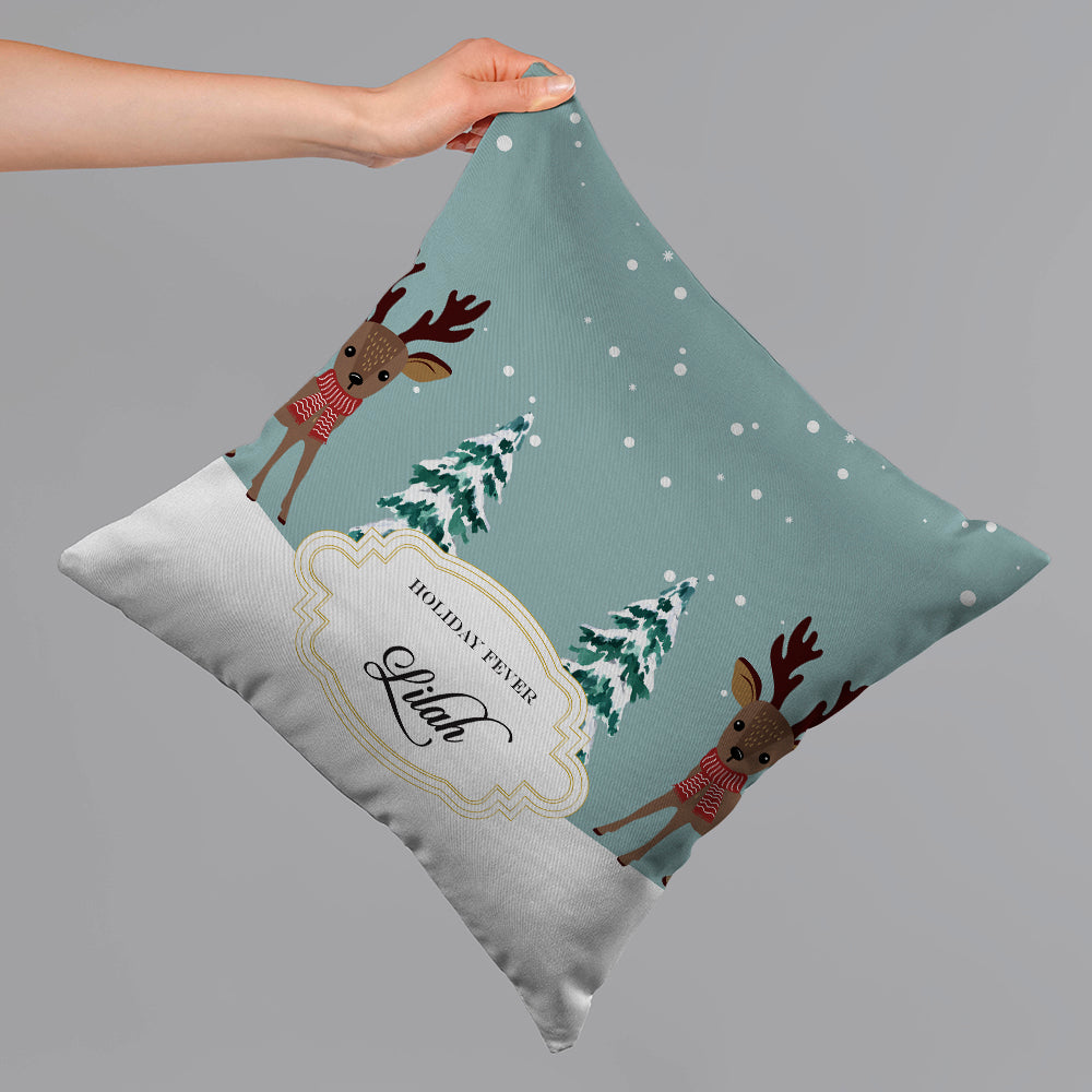 Rudolph in Wonderland Christmas Cushion Cover