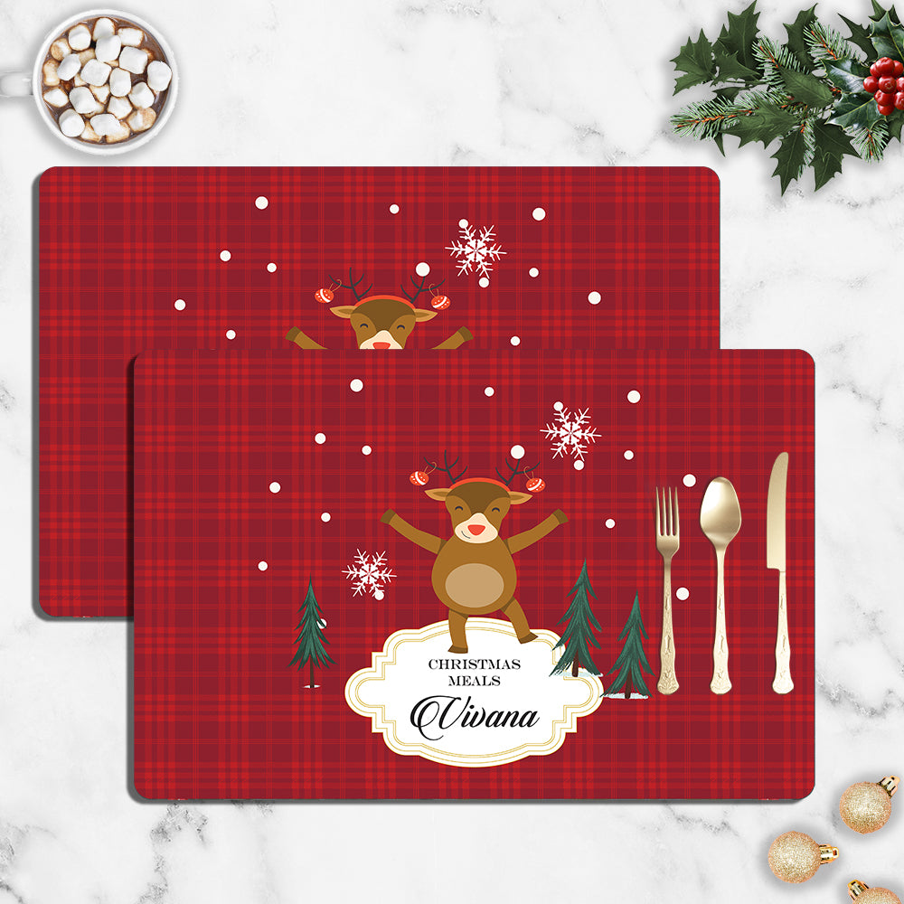 Dancing Rudolph Christmas Tablemat