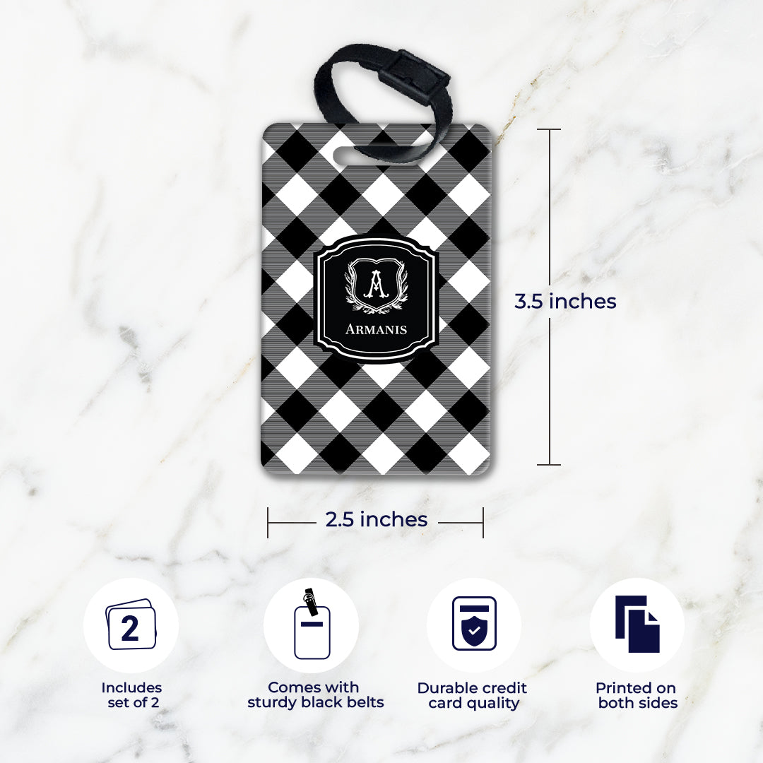 Gingham Bag Tag