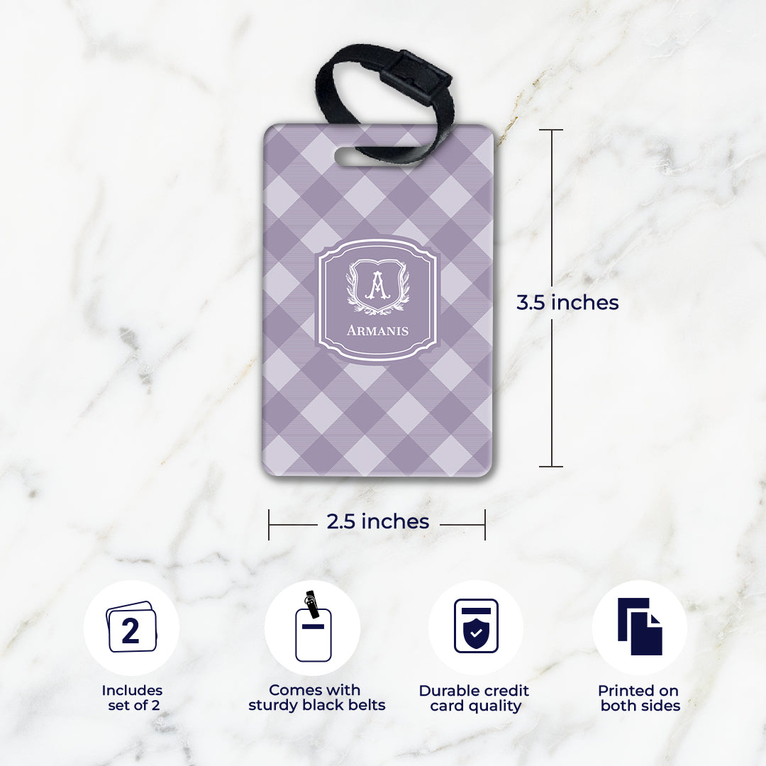 Gingham Bag Tag