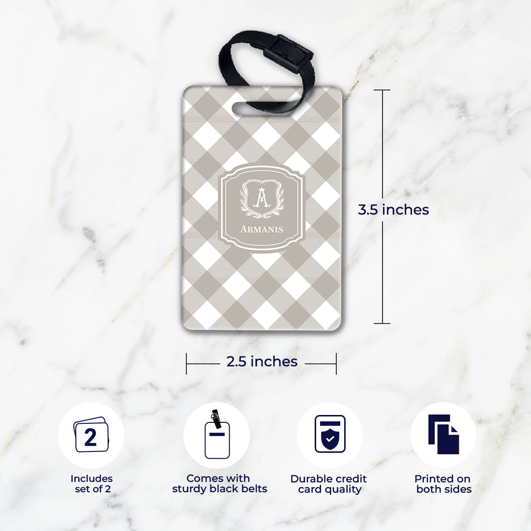 Gingham Bag Tag