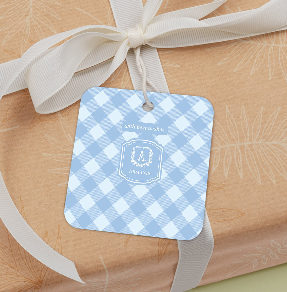 Gingham Gift Tag