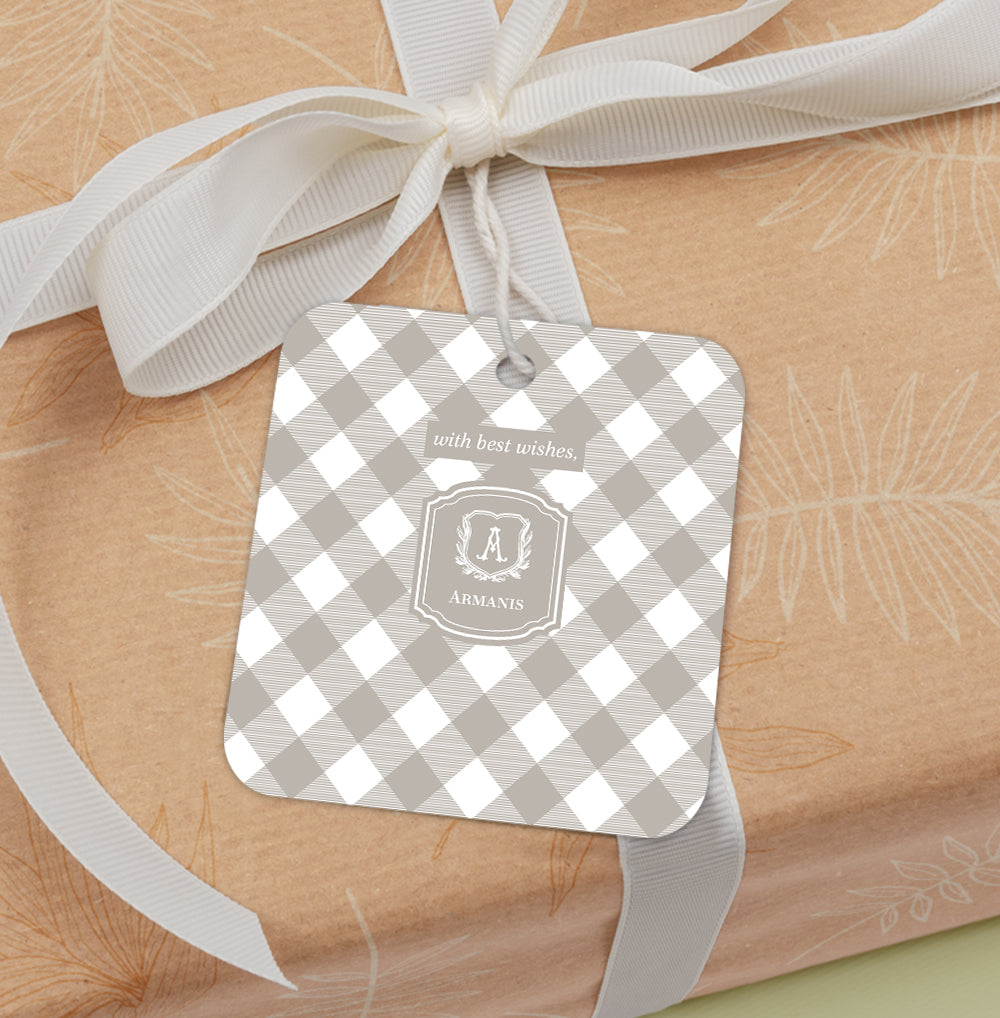 Gingham Gift Tag