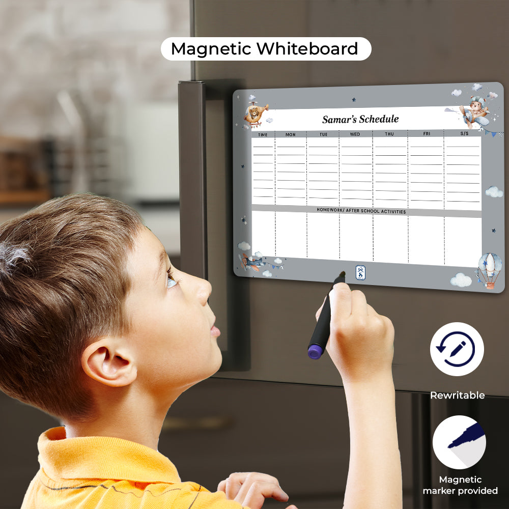 Teddy's Flight Kids Schedule Planner