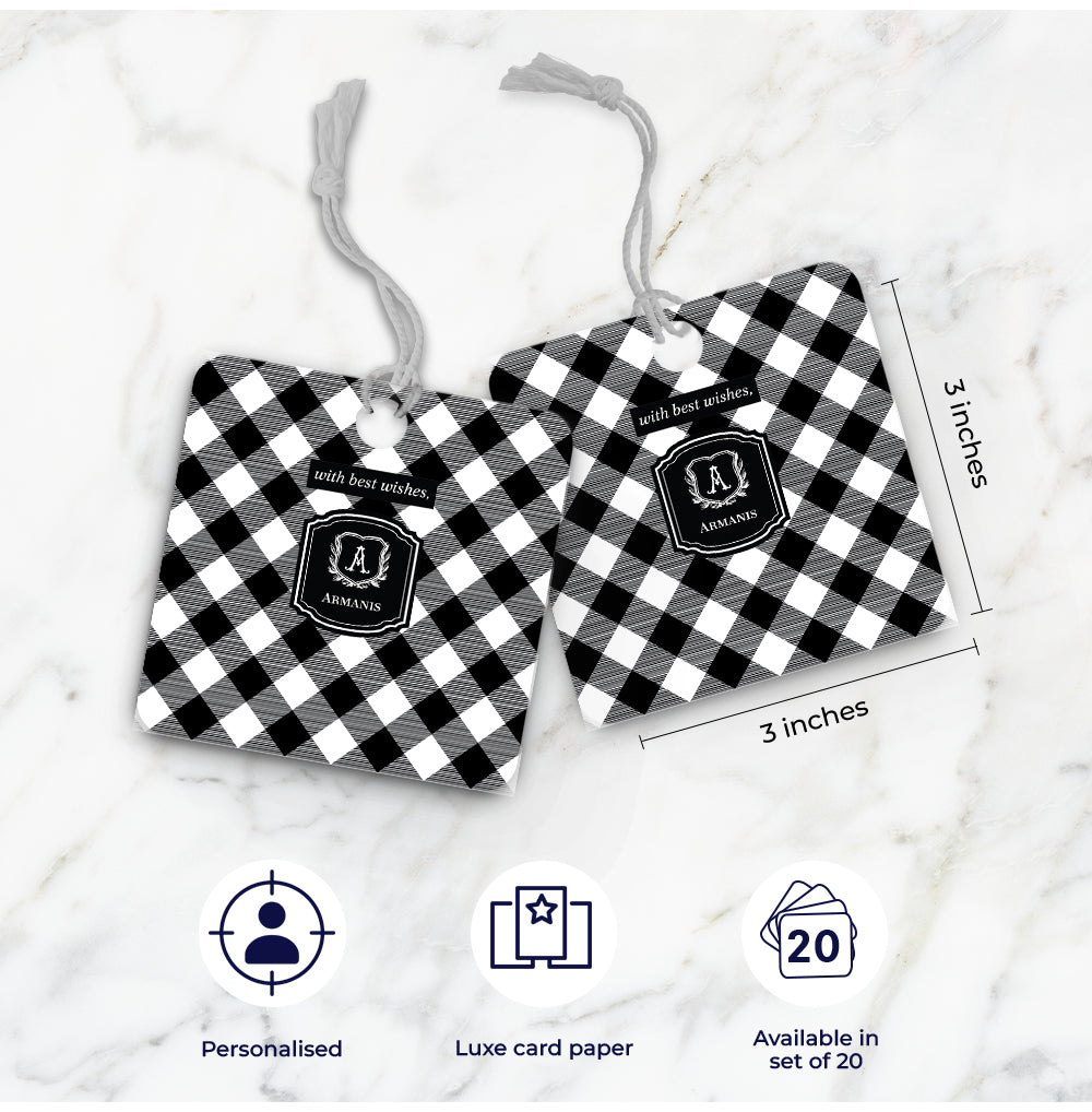 Gingham Gift Tag