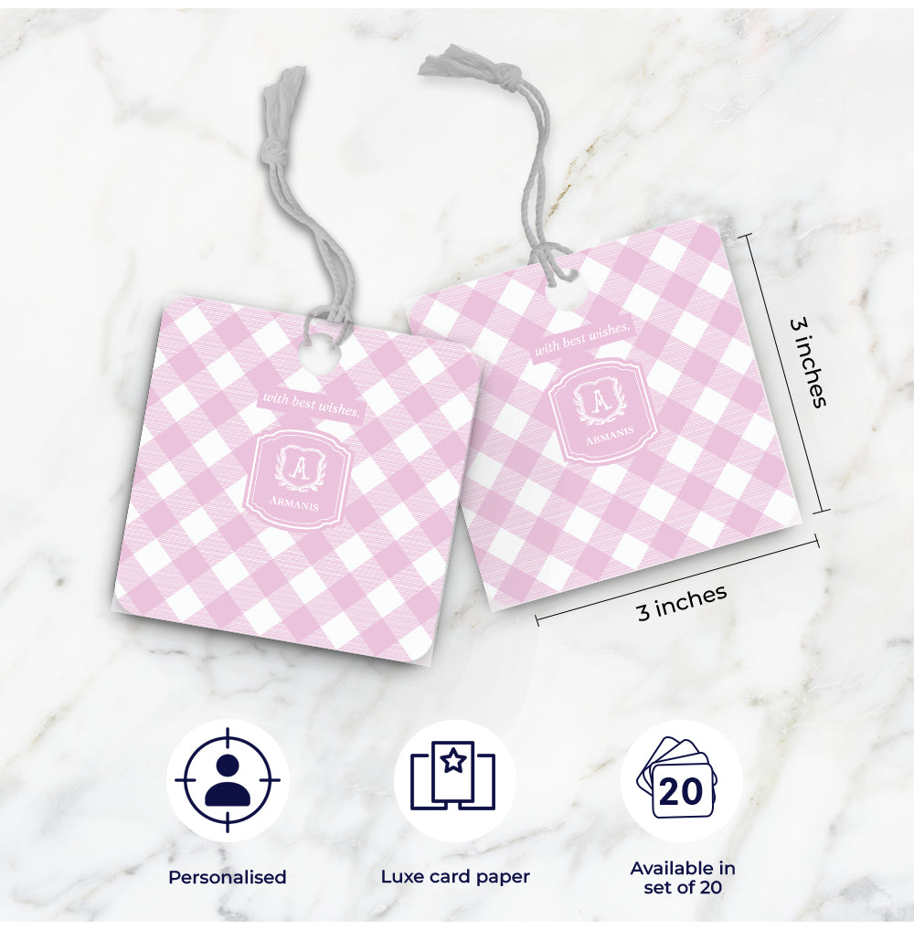 Gingham Gift Tag