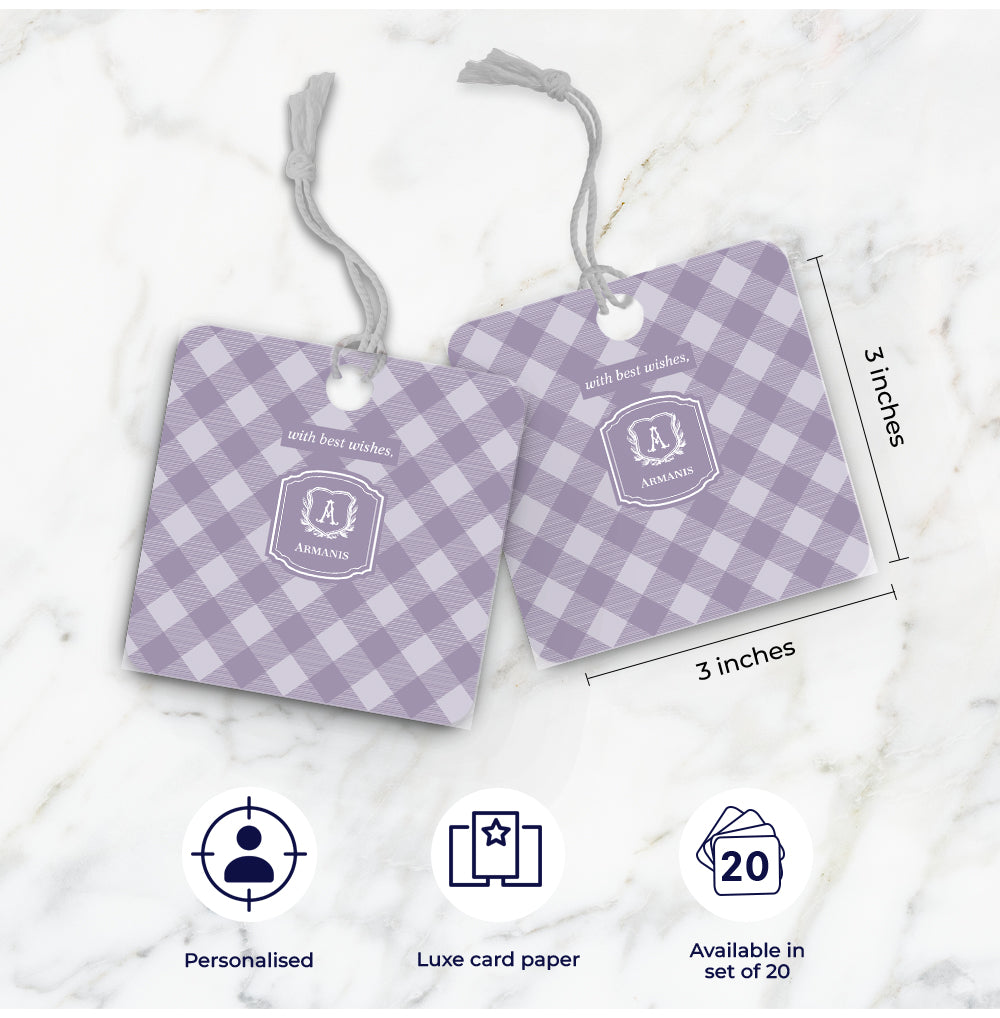 Gingham Gift Tag
