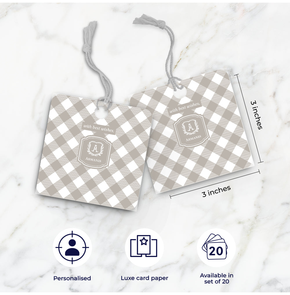 Gingham Gift Tag
