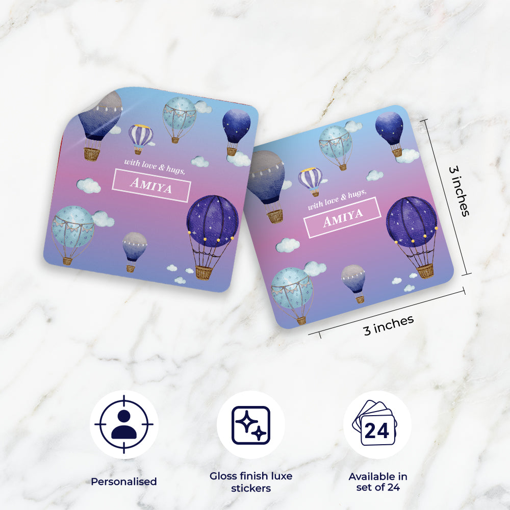 Night Flight Gift Sticker - set of 24