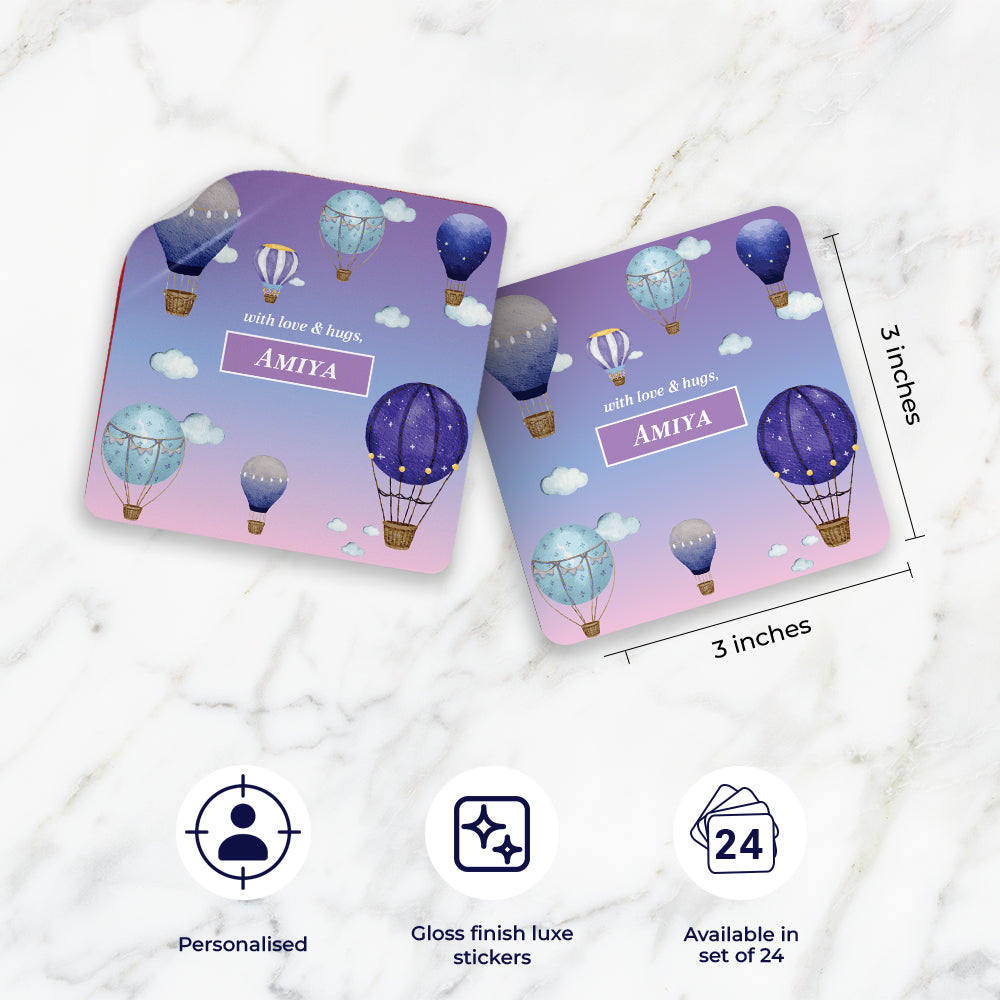 Night Flight Gift Sticker - set of 24