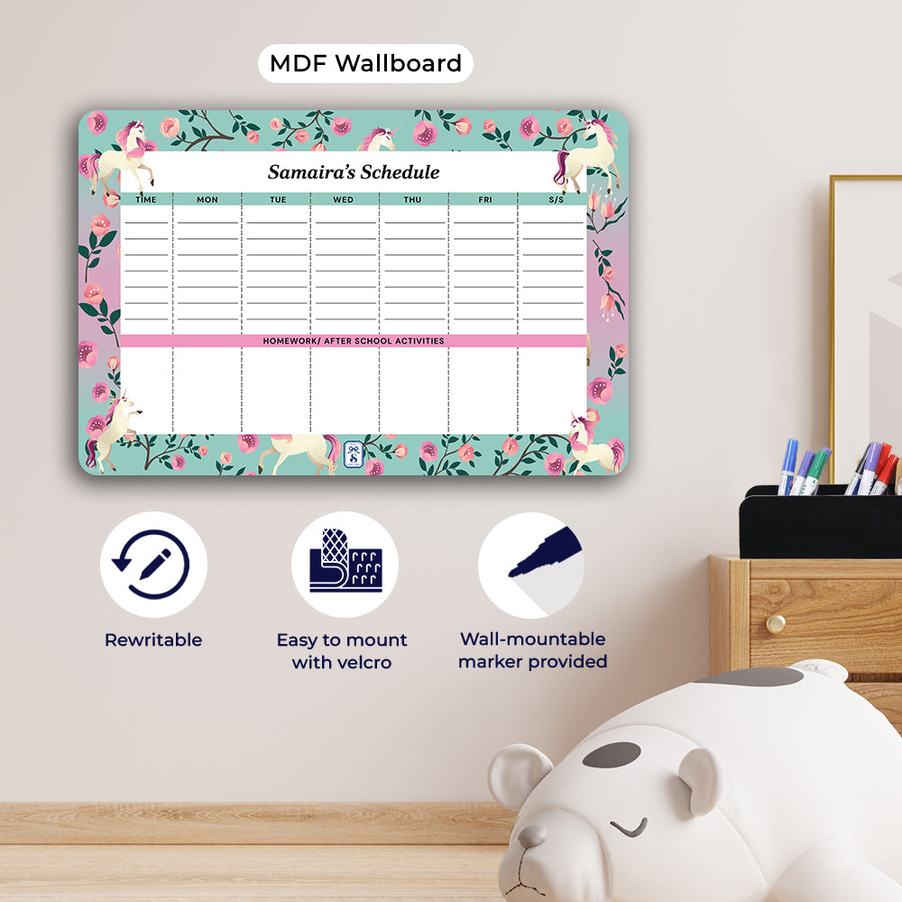 Unicorn Paradise Kids Schedule Planner