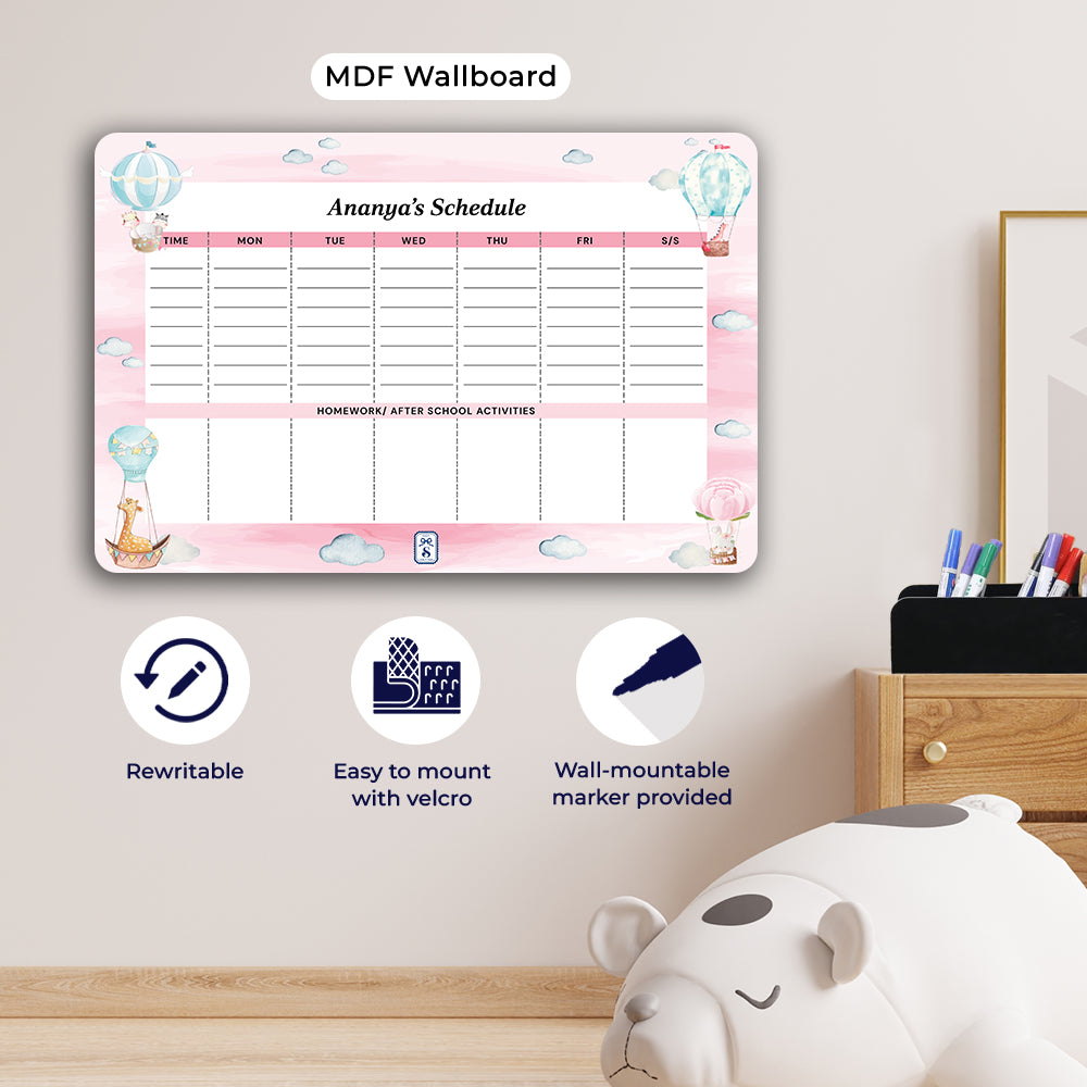 Happy Ballooners Kids Schedule Planner