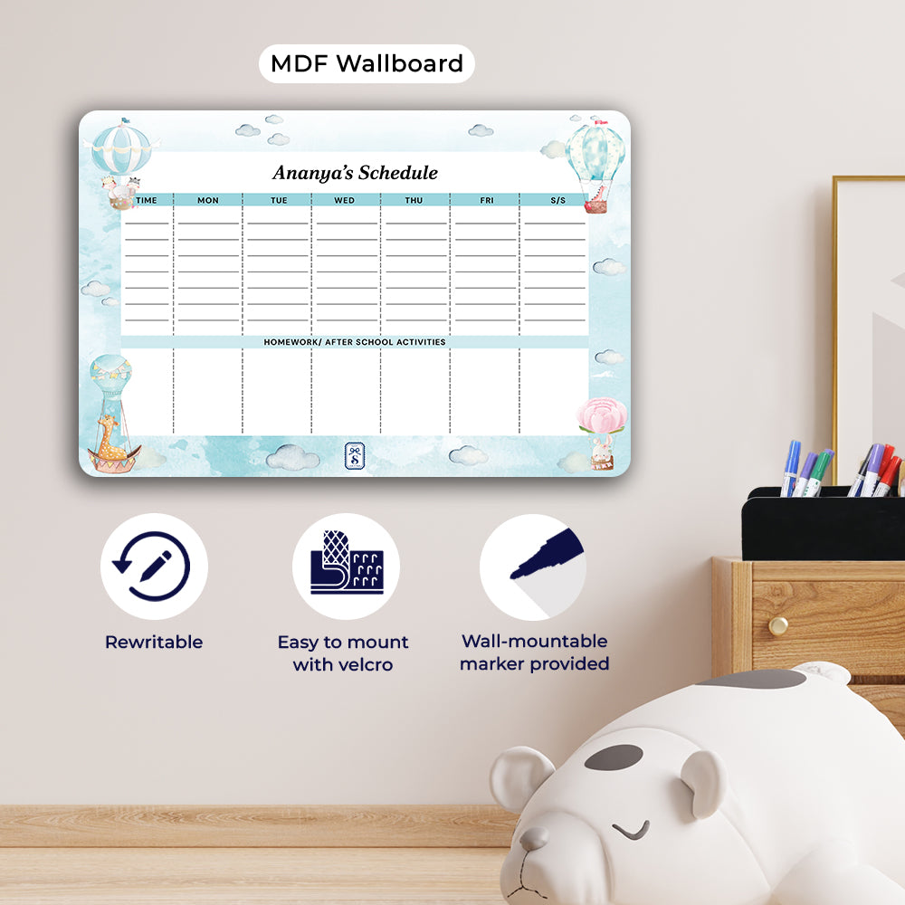 Happy Ballooners Kids Schedule Planner