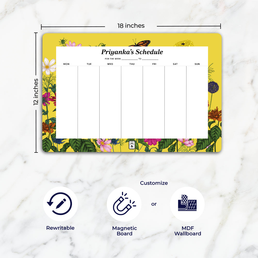 Floral Flutter Weekly Planner
