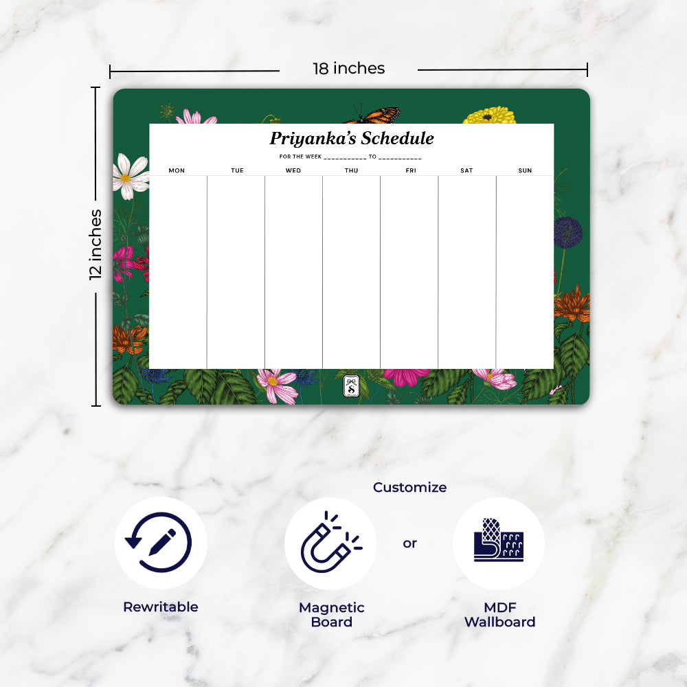 Floral Flutter Weekly Planner
