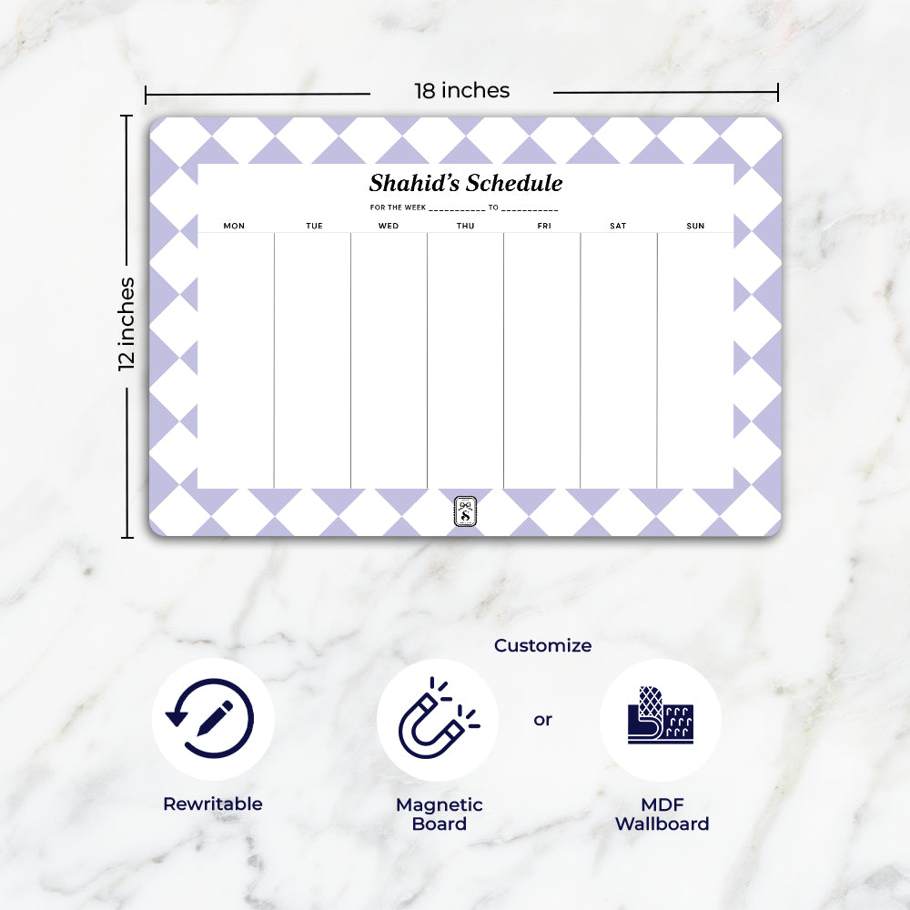 Checkered Weekly Planner