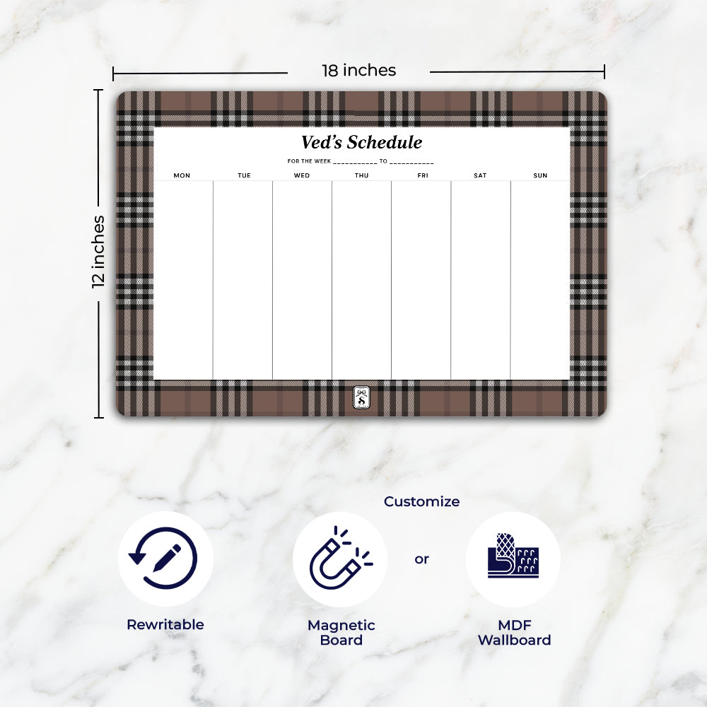 Tartan Weekly Planner