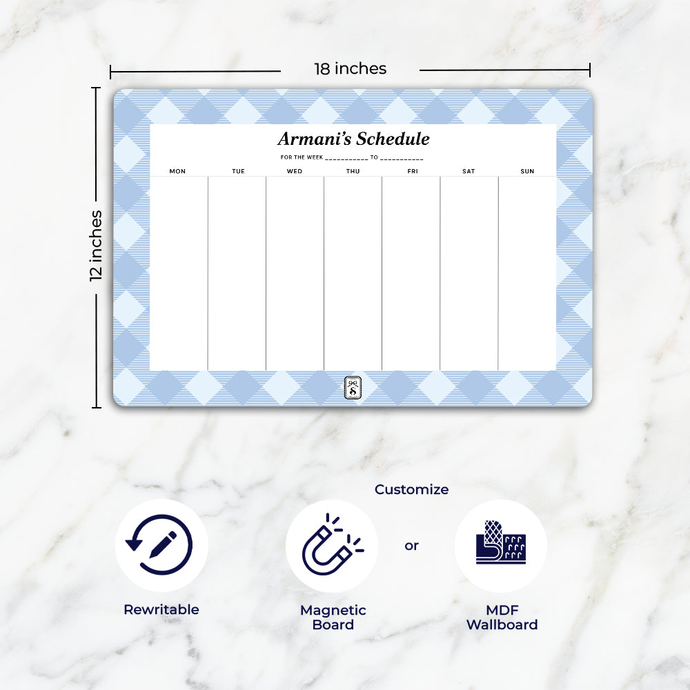 Gingham Weekly Planner