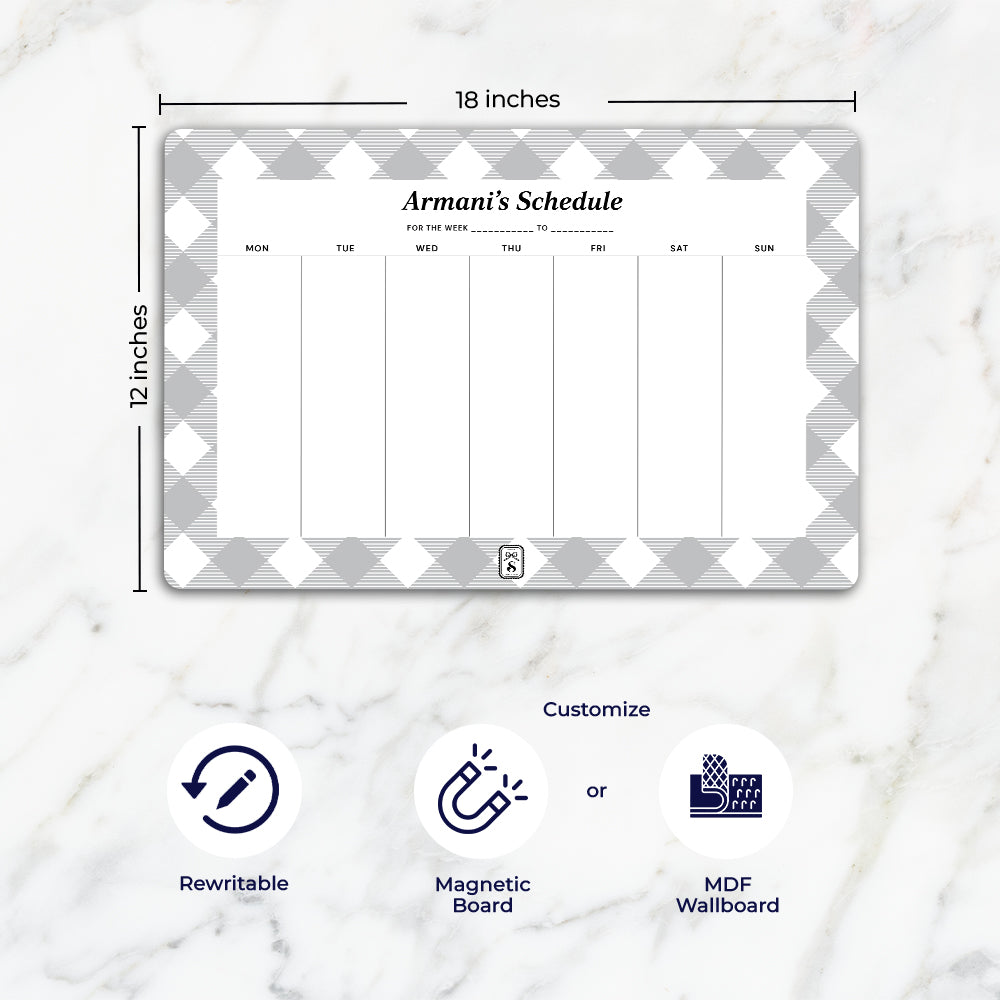 Gingham Weekly Planner