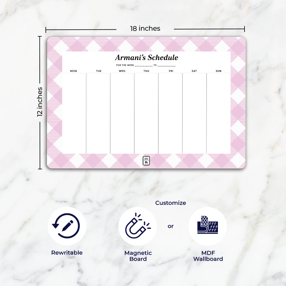 Gingham Weekly Planner