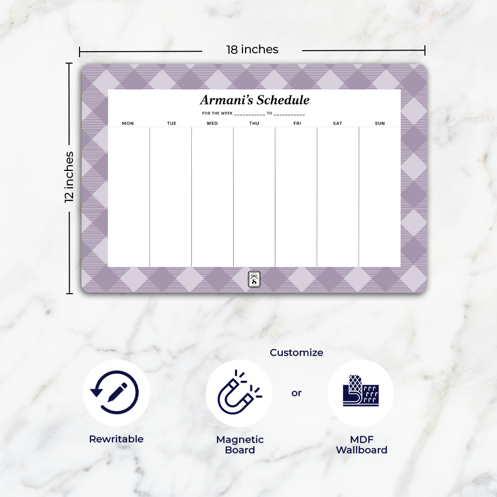 Gingham Weekly Planner