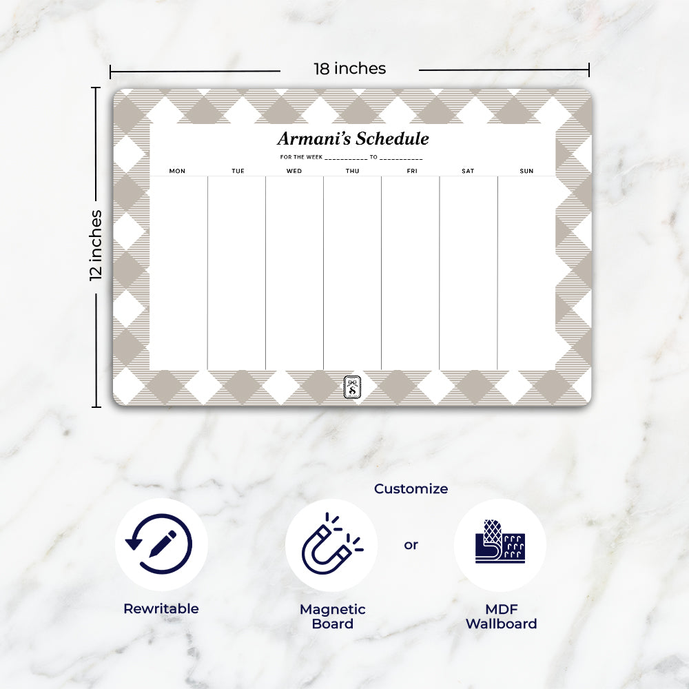 Gingham Weekly Planner