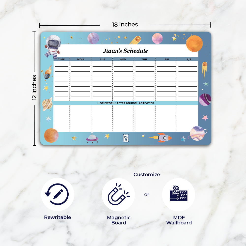 Lil Astronaut Kids Schedule Planner