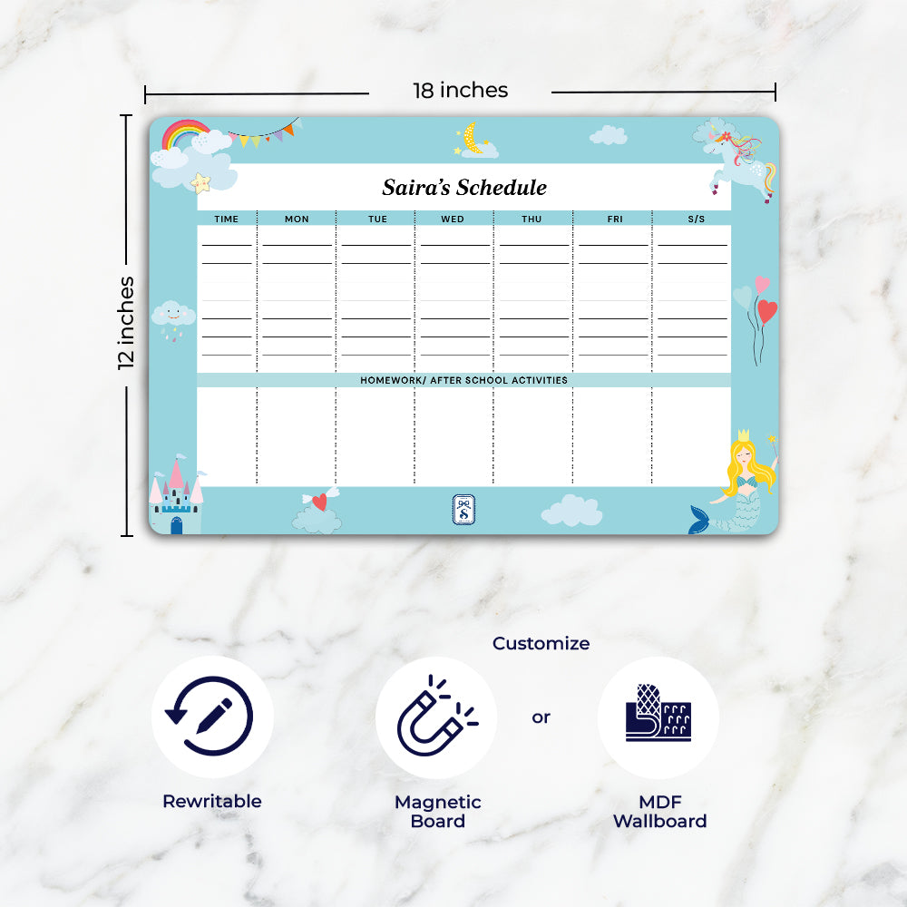 Princess Kids Schedule Planner