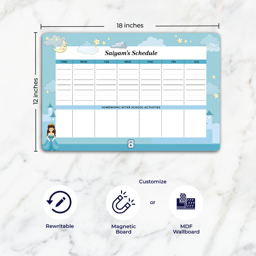 Princess Kids Schedule Planner