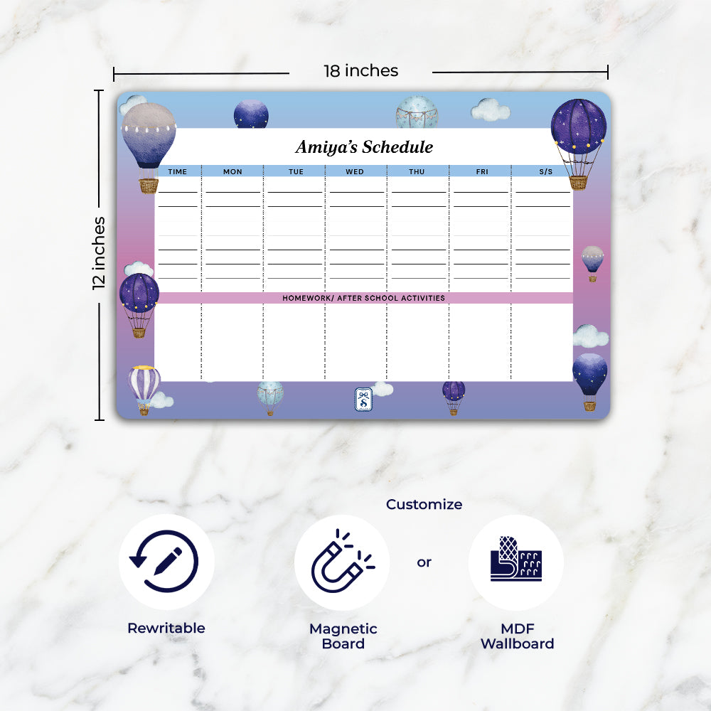 Night Flight Kids Schedule Planner