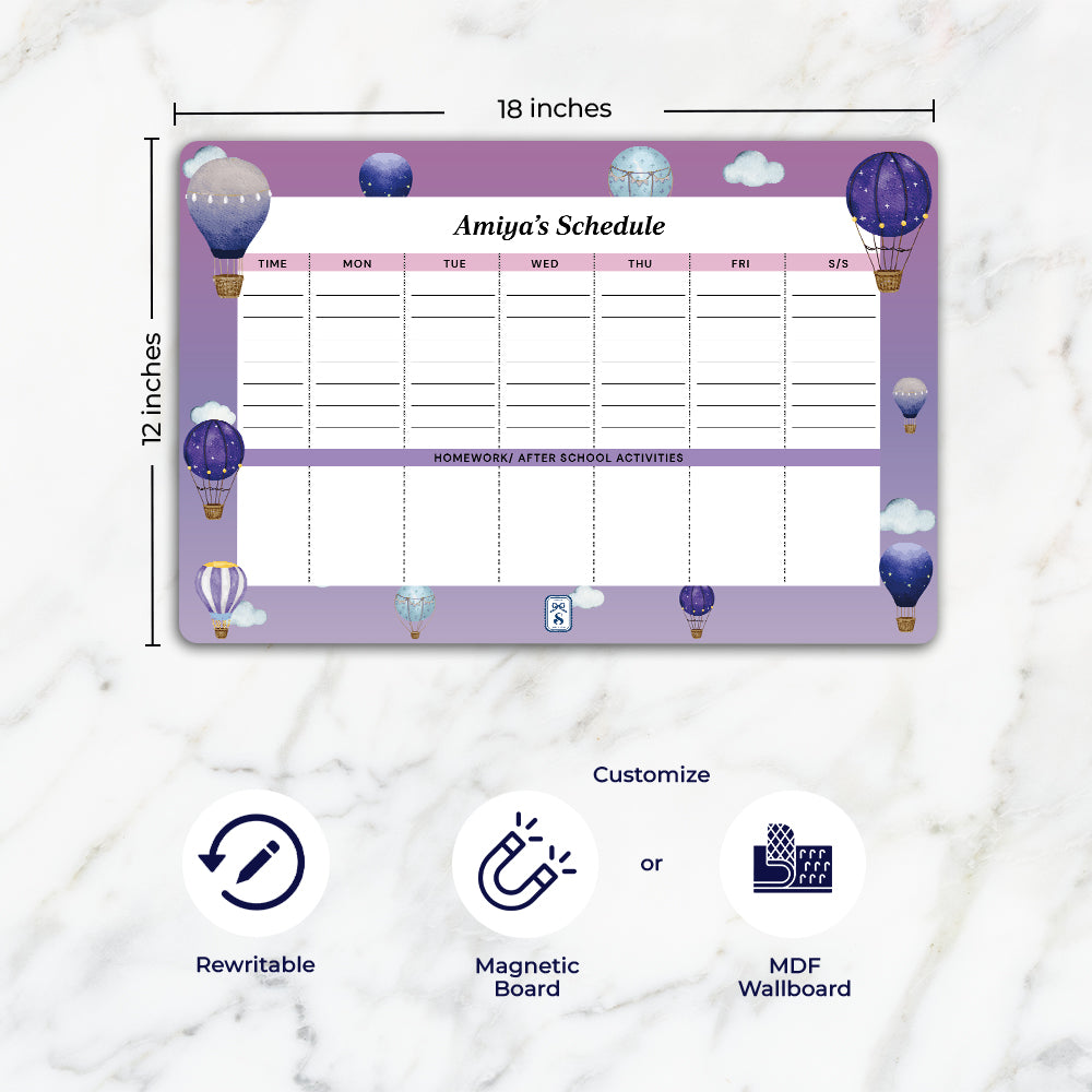 Night Flight Kids Schedule Planner